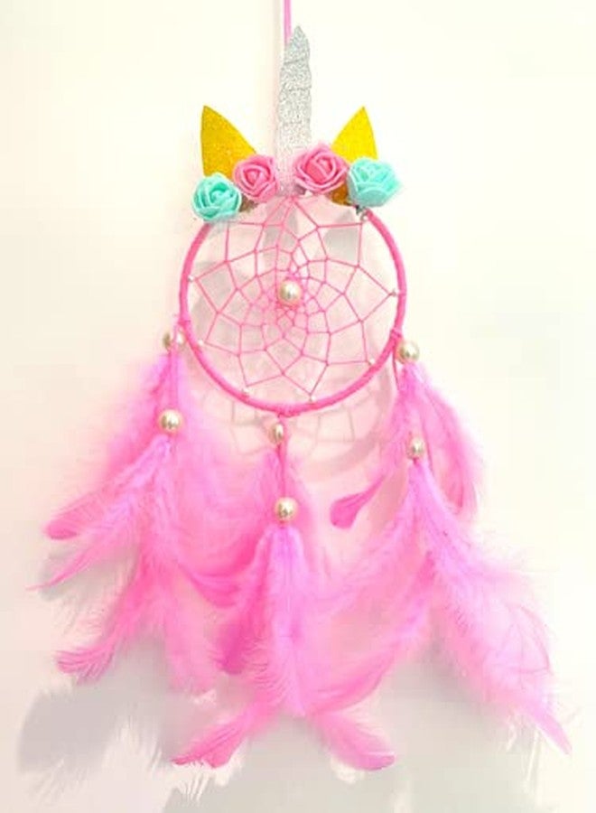 Rooh Dream Catcher~ Unicorn Love ~Handmade hangings Used for Wall Hanging, Decor, Balcony, Decor, Gift, Car, Wind Chimes, Room (Pink - Unicorn) - Image 2